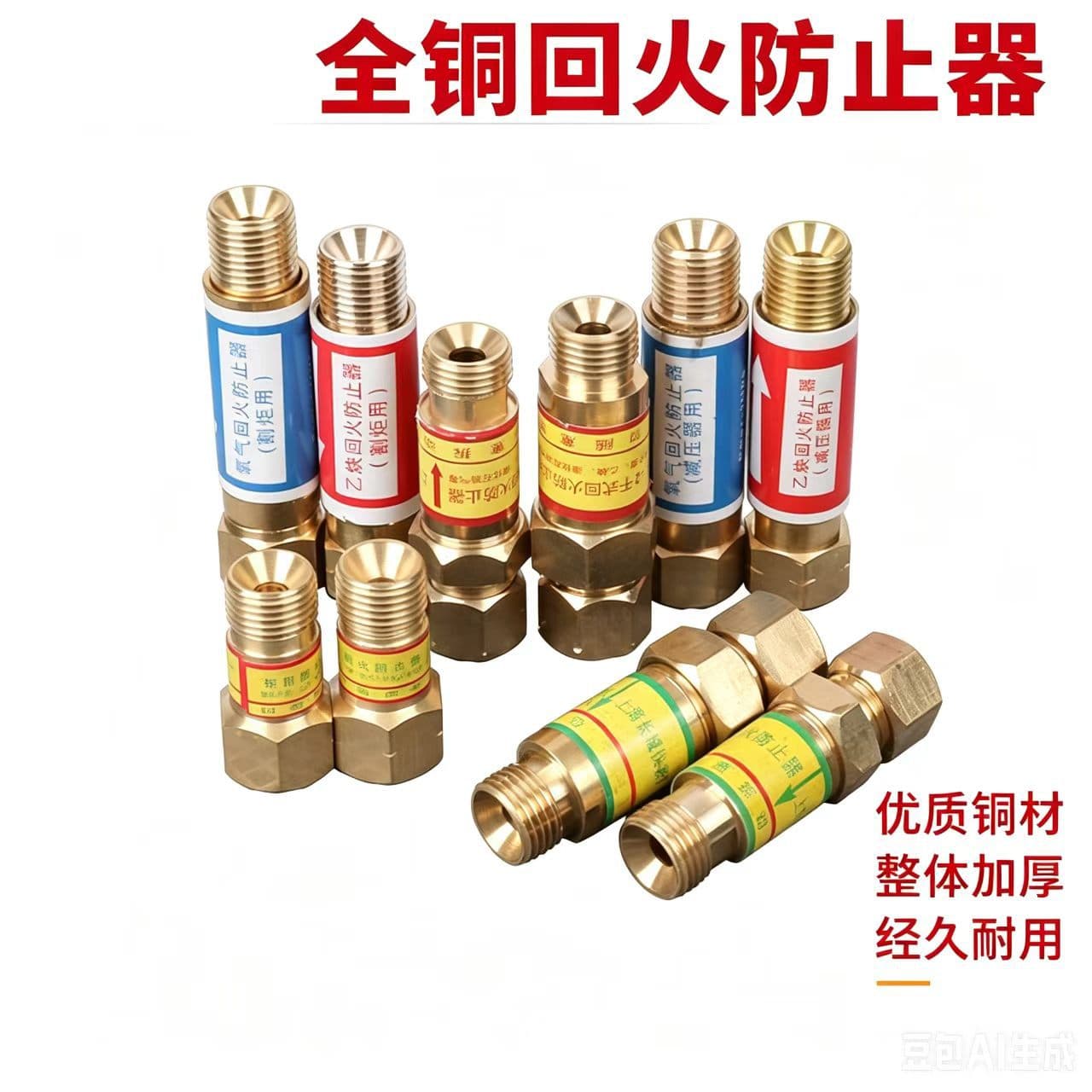 Hf-2 Oxygen-Acetylene Flame Arrestor, Propane Flame Arrest Valve, Anti-Backfire Device for Cutting Torches, Pressure Reducer for Use with Gauges, Anti-Backfire Protection
