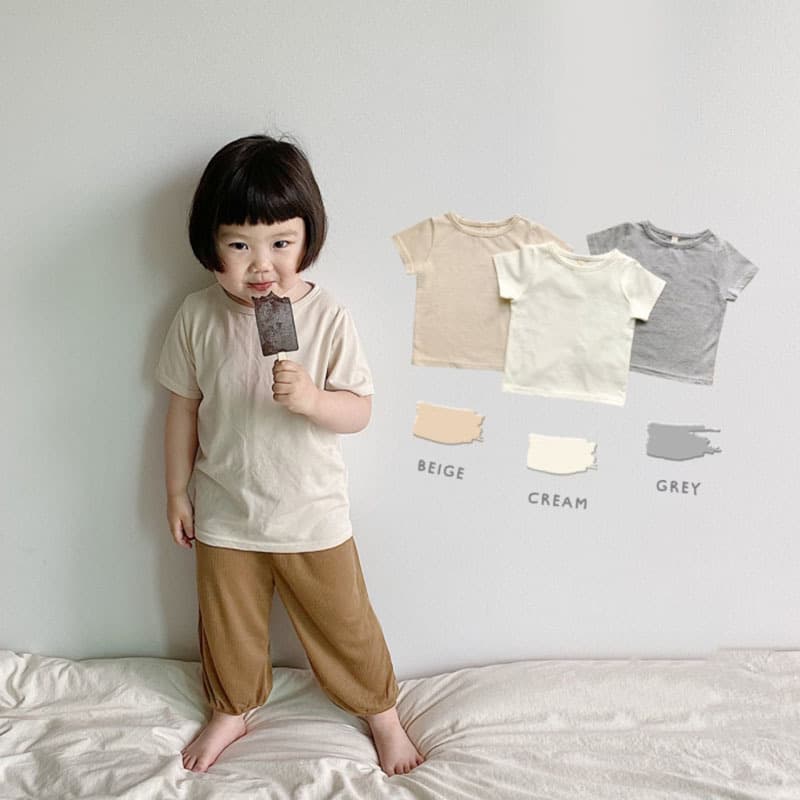 Korean Style Boys T-Shirt Short Sleeve 2025 Summer New Infant Toddler Fashionable Solid Color Undershirt Top Ins Style