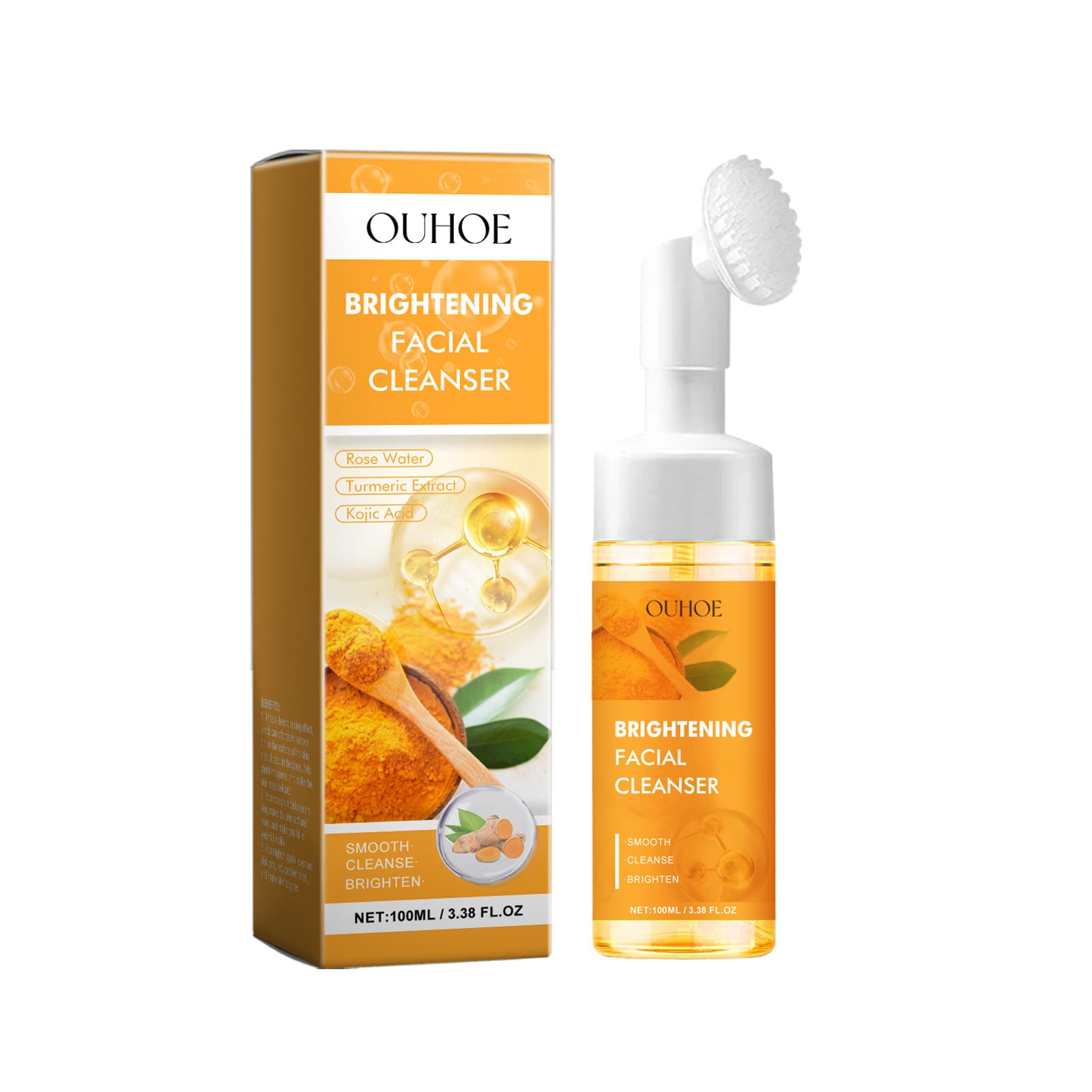 OUHOE Turmeric Facial Cleanser Gentle Cleansing Moisturizes and Nourishes Skin
