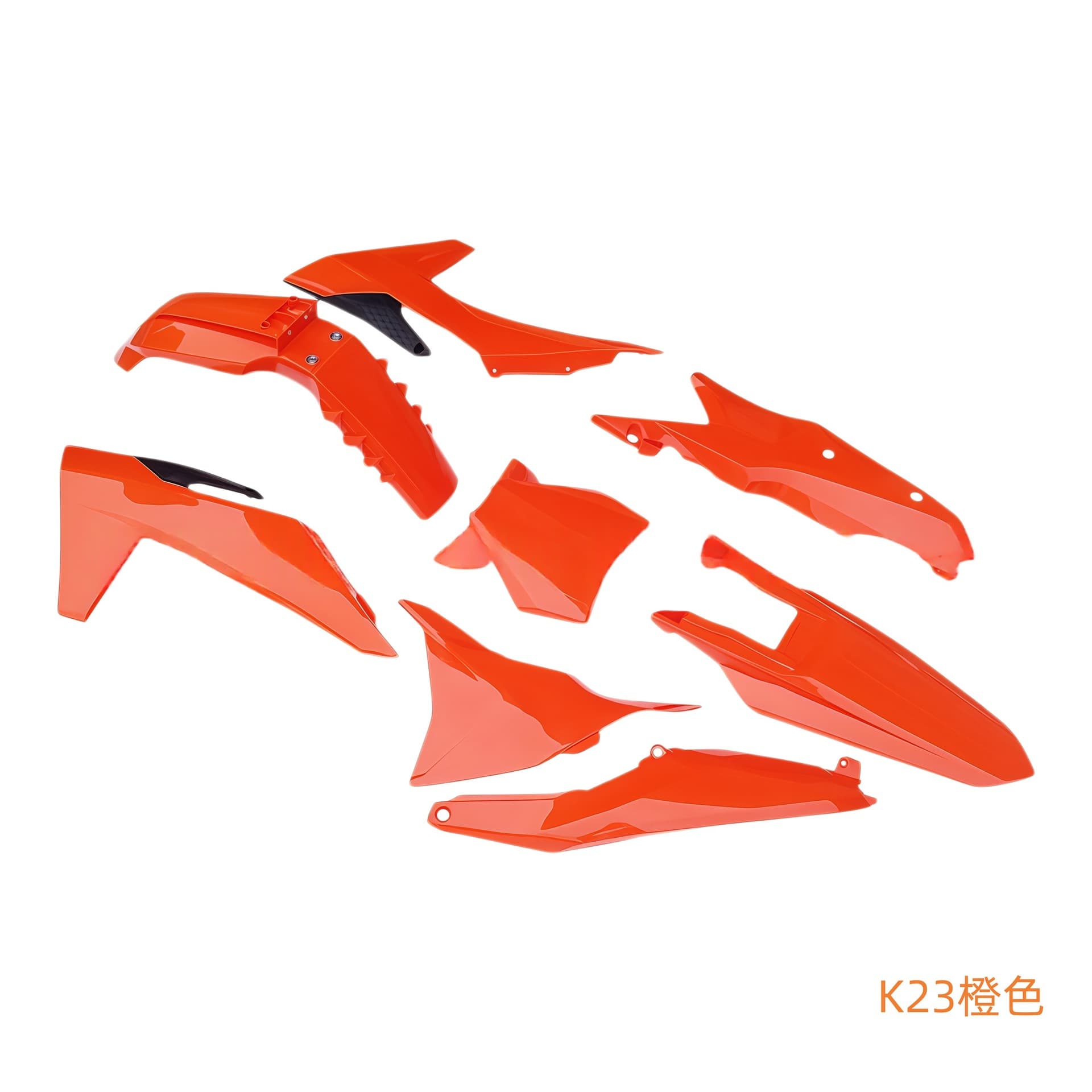 KTM 2023 KEWS K23 Full Body Exterior Parts Front and Rear Fenders Tank Guards Side Covers Number Plate Tail Tidy