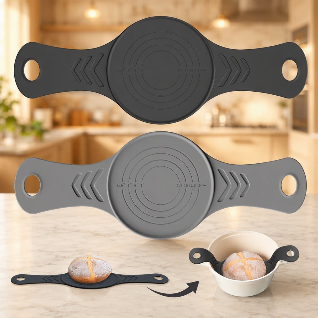 Silicone kneading mat baking mat black irregular shaped with scale double-eared bread sling bread baking mat release mat