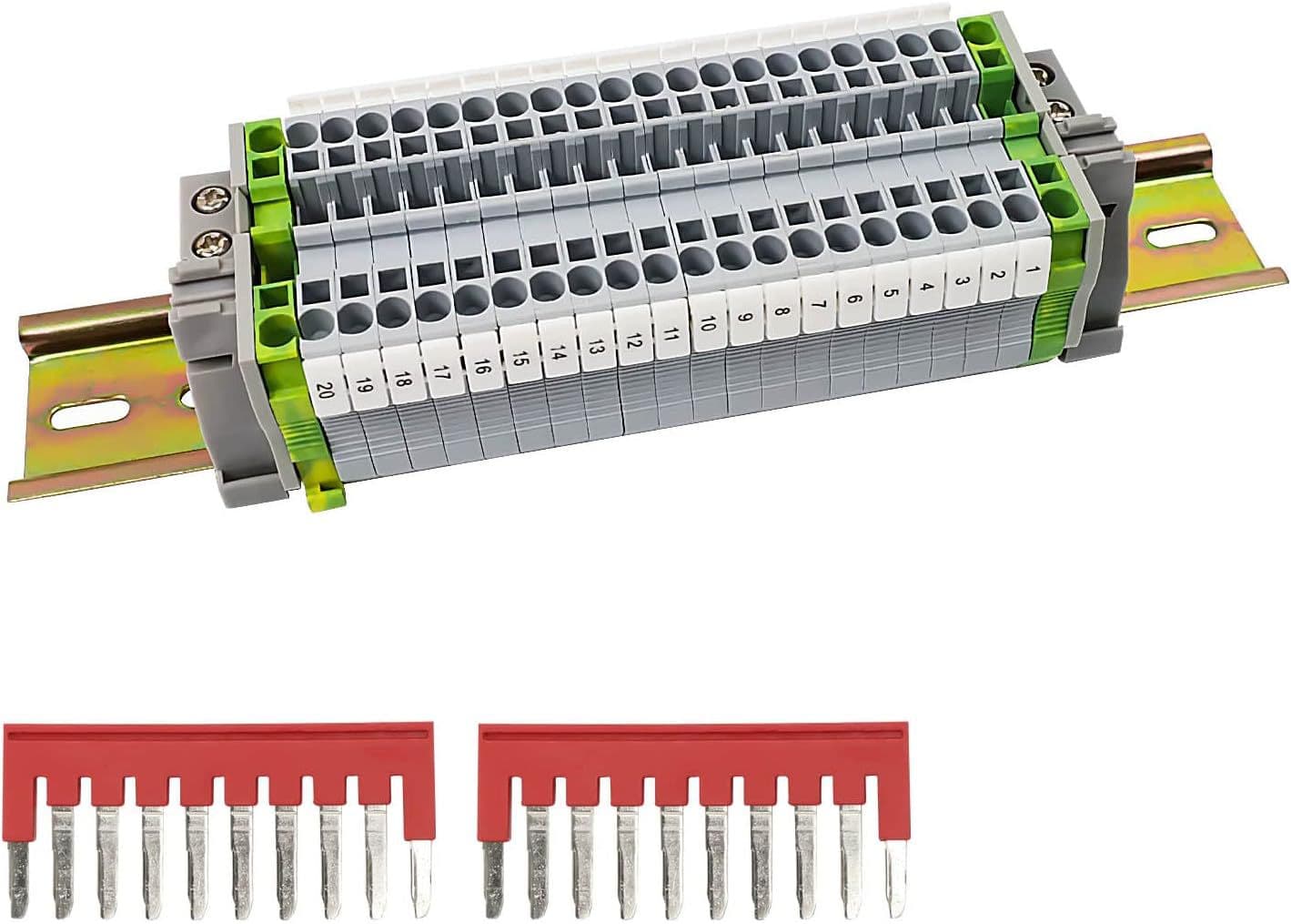 20 pieces UK/2.5B terminal blocks DIN rail for pluggable S