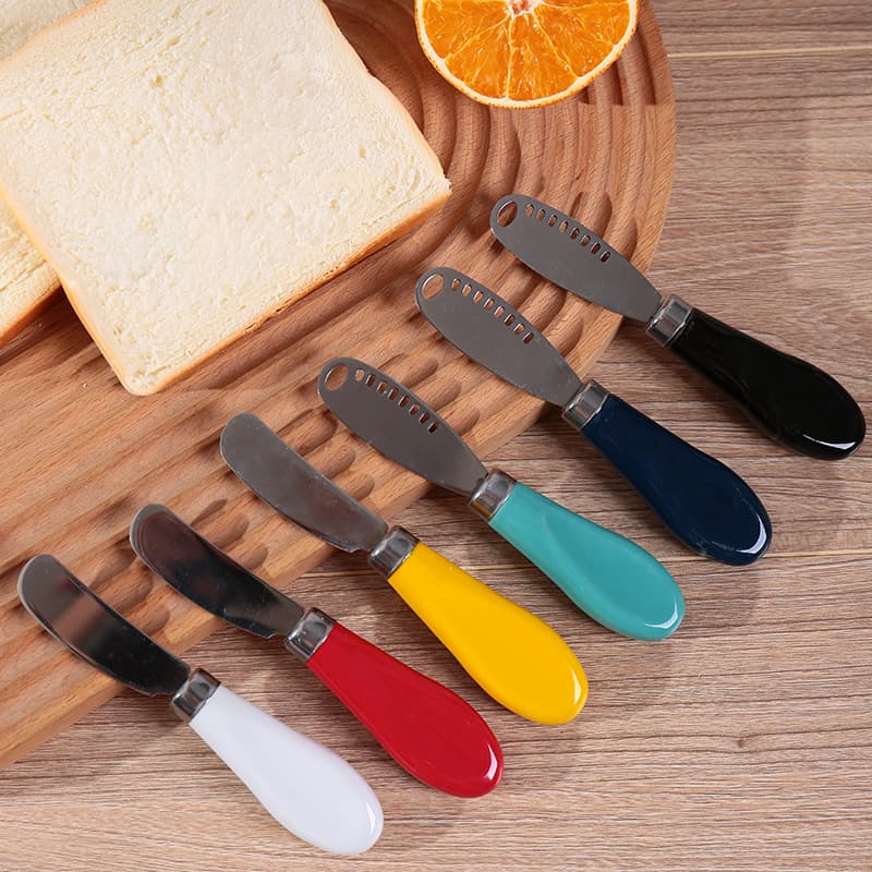 Multi-Color Ceramic Strip Stainless Steel Multi-Function Butter Spatula / 304 Stainless Steel Butter Knife / Multi-Function Spatula