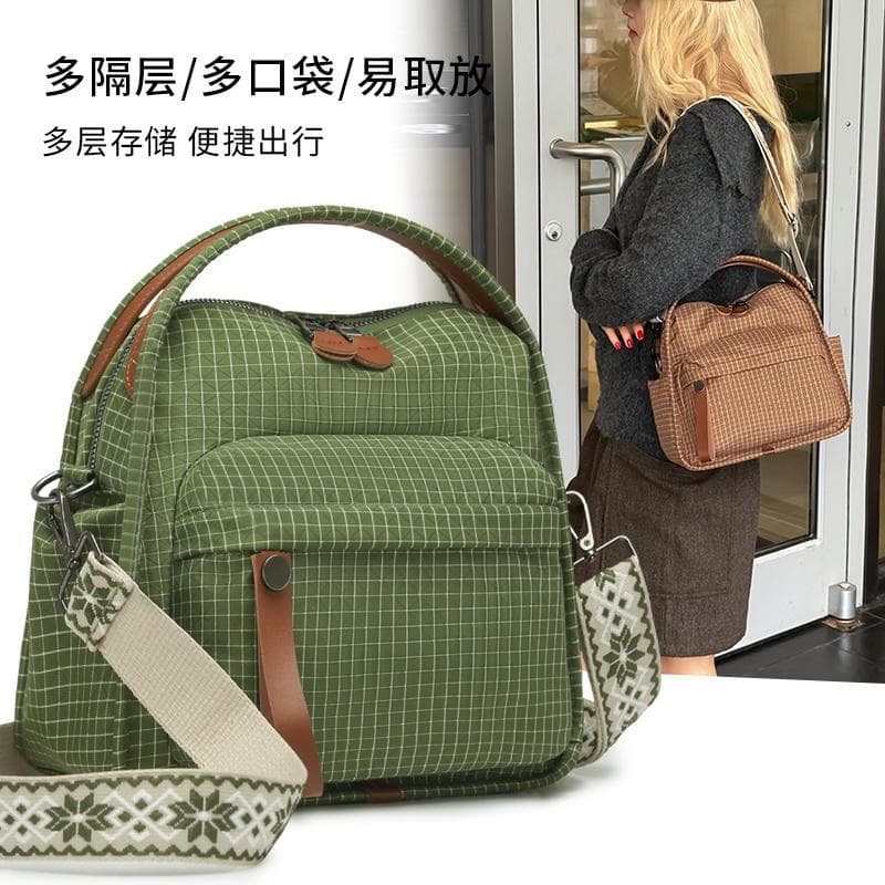 Japanese niche casual lightweight nylon bag women's 2025 new large-capacity single shoulder crossbody bag commuter handbag