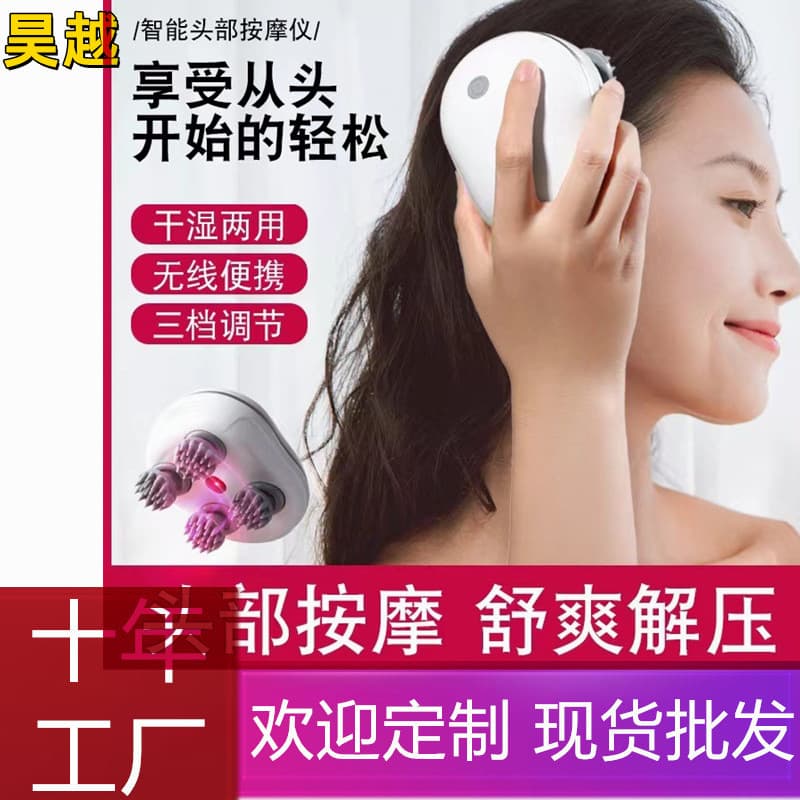 Cross-Border New Model Head Massager Mini Rechargeable Massager Electric Scalp Multi-Functional Cat Massage Massager