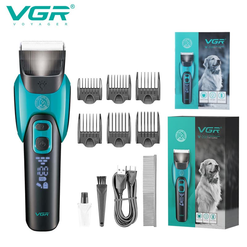 Vgr208 Amazon Pet Hair Remover Electric Clipper Dog Hair Trimmer Cat Grooming Tool Electric Pusher Home Appliance