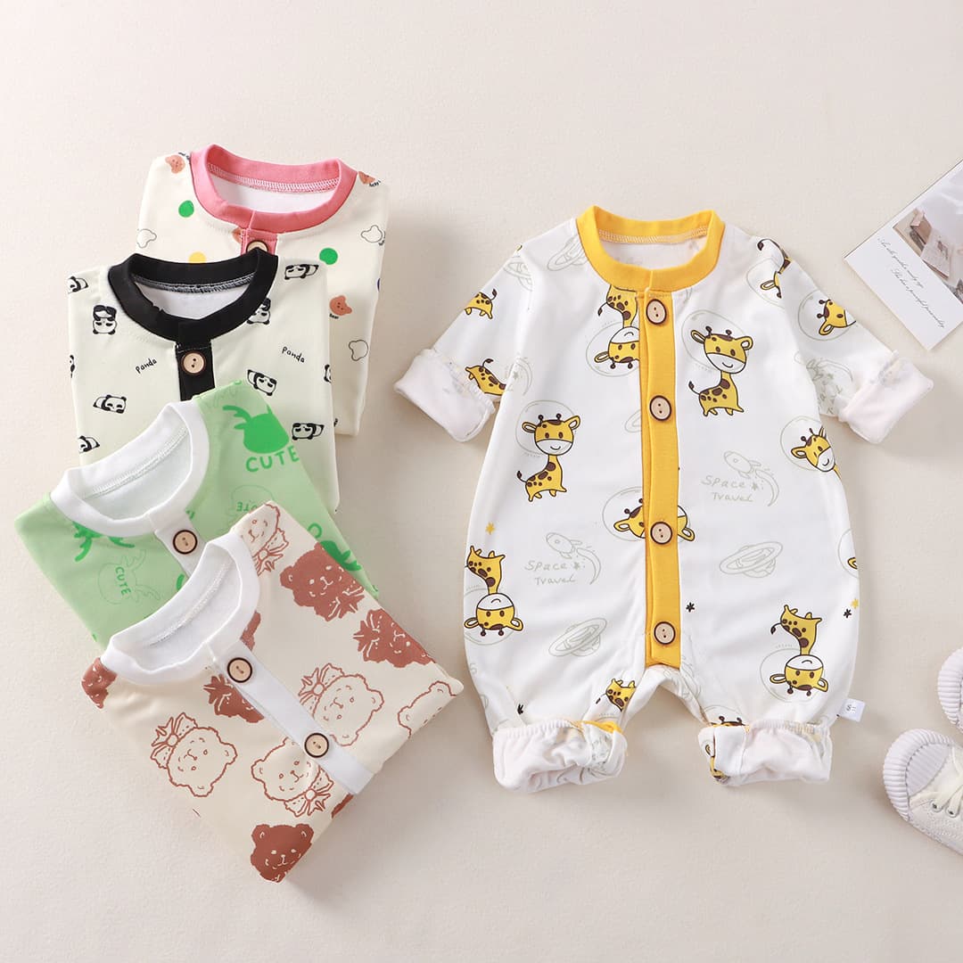 Baby Onesie Autumn Winter Long-Sleeve Cardigan Romper Newborn Bodysuit Infant Sleepwear
