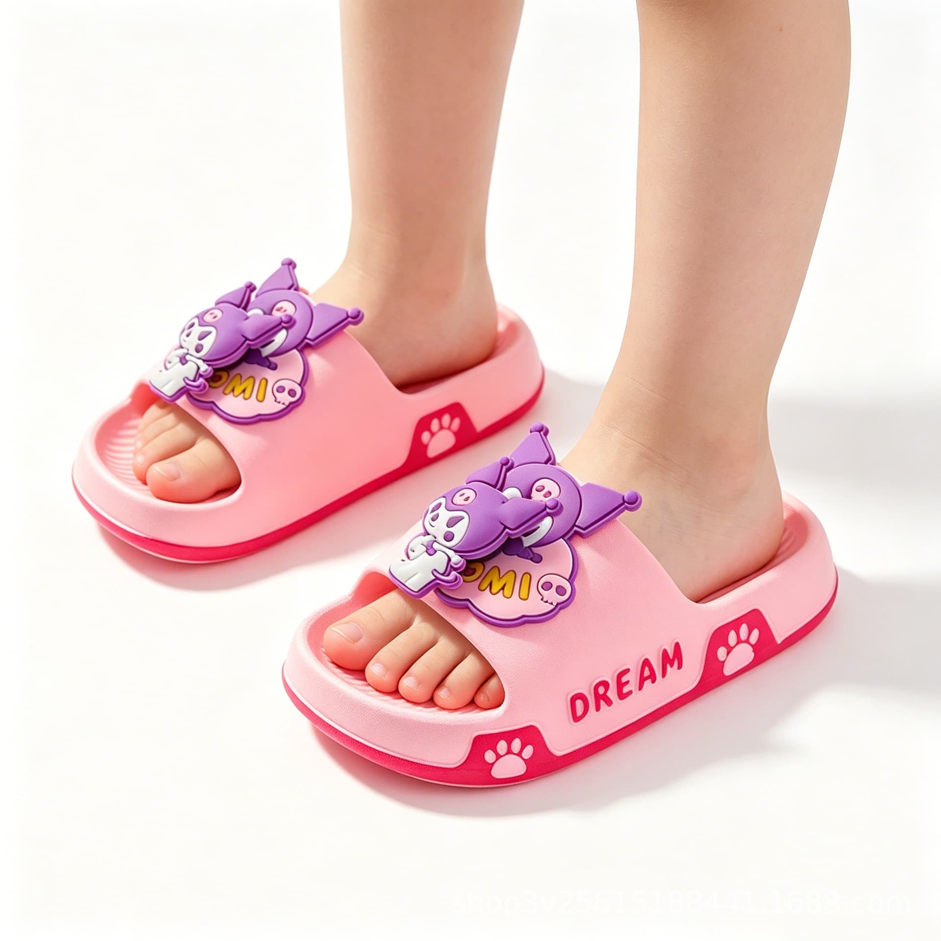 Children's Cartoon Slippers for Summer, Soft Sole Non-Slip Home Bath Slippers for Boys and Girls, Cute Baby Sandals for Toddlers and Kids
