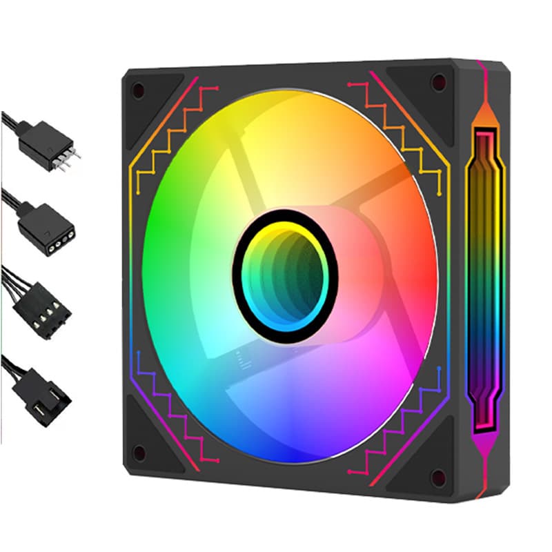 Prism 4 Pro PC ARGB Case Fan 12cm White Quiet Addressable RGB Sync Temperature Control Desktop Cooling Fan