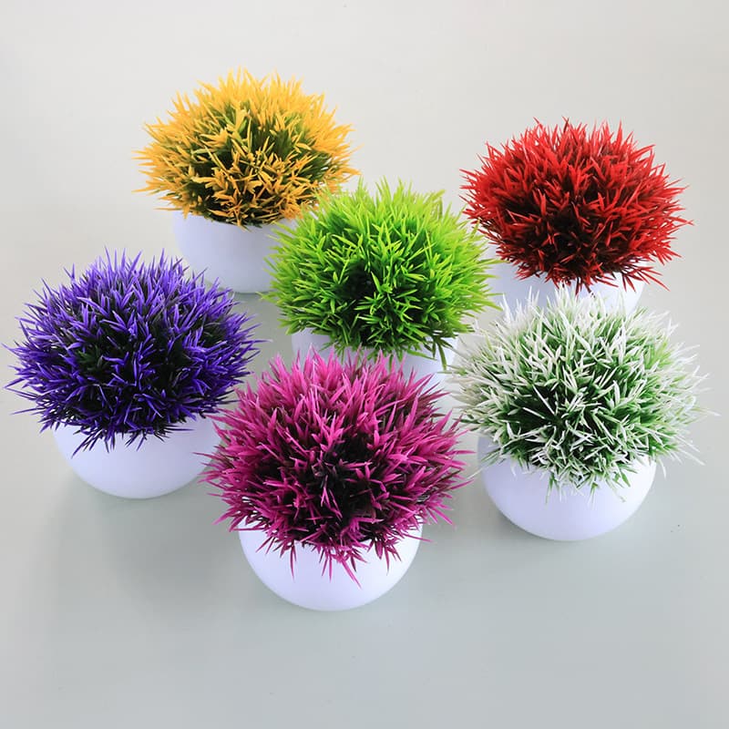 Hemispherical combination artificial green plants home decoration floral ornaments plastic fake flower potted plants small bonsai flowers