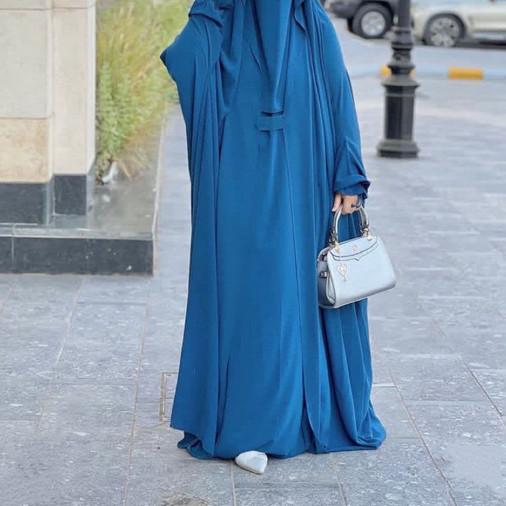 Cross-border popular women's loose long skirt fashionable solid color long-sleeved dress hooded robe large size foreign trade spot P110