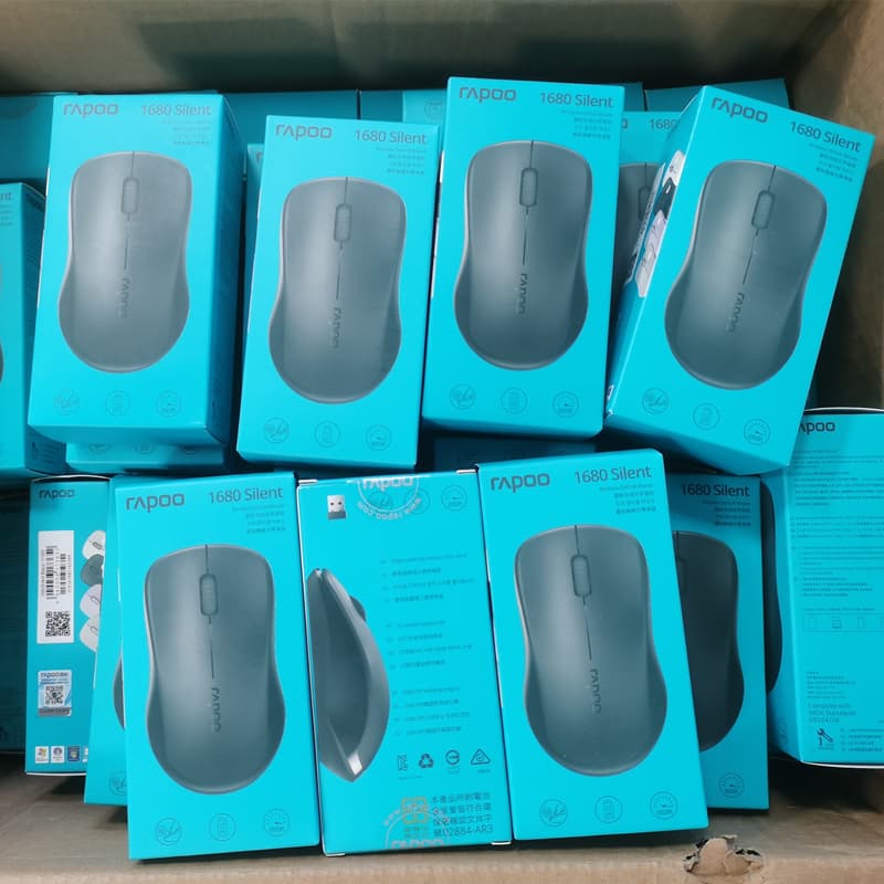 Rapoo 1680 Wireless and Wired Mouse USB Interface Wireless Mouse Black White Office Mouse Portable Computer