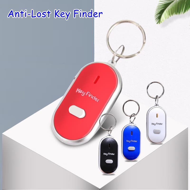 Cross-border LED light key anti-lost device Whistle key finder key finder keychain