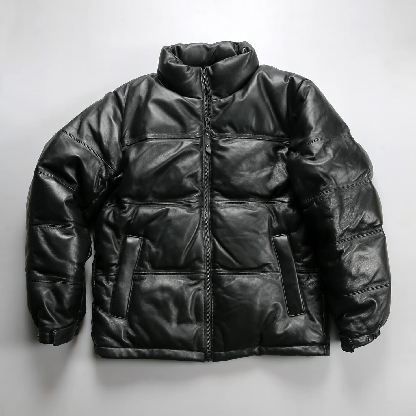 Casual Sports Genuine Leather Down Jacket Men's Stand Collar Sheepskin Leather Down Coat