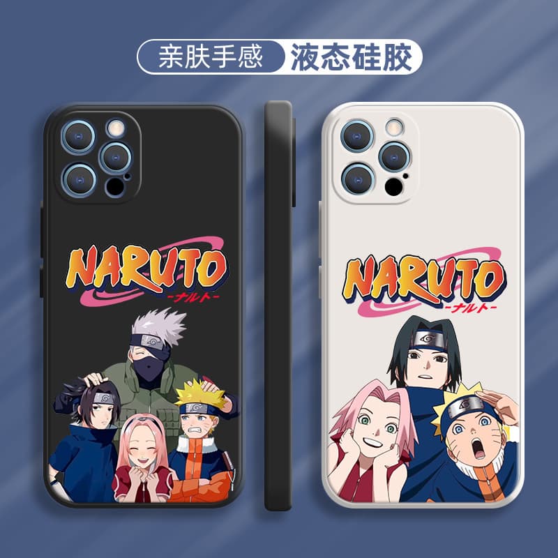 Naruto Phone Case for iPhone 16 Pro Max Silicone Soft Case Compatible with iPhone 14 Anime Cartoon Naruto