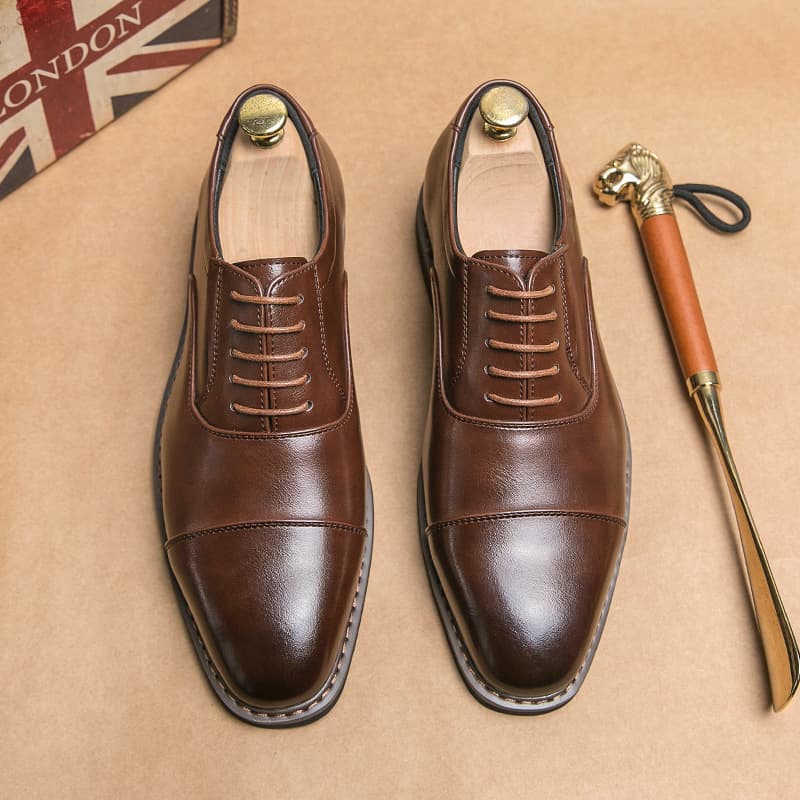 Plus Size Men's Shoes Casual Fashionable Thick Bottomed Wedges Business Suit Shoes New Groom Wedding Party Men's Footwear