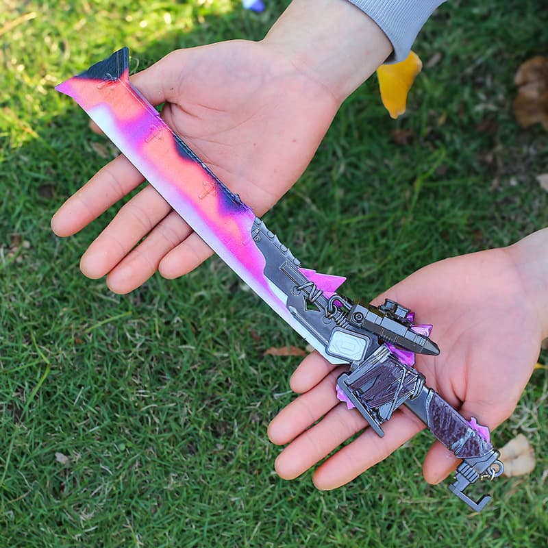 Graffiti Blade Peripheral Cold Edge Butterfly Knife Flame Knife Weapon Model Alloy Weapon Ornament Quick Attack Toy