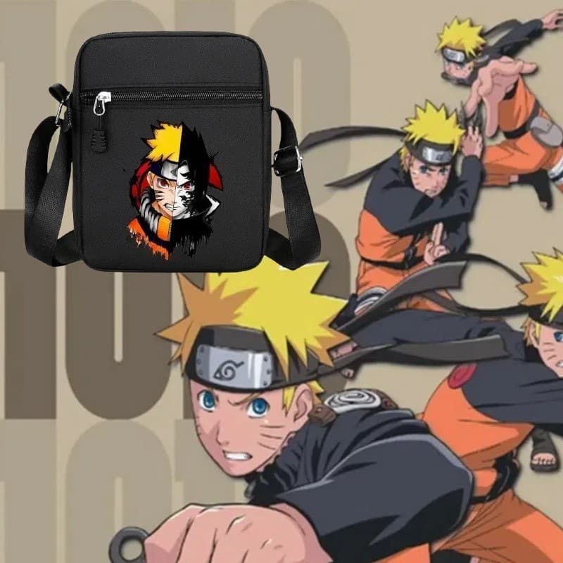 Naruto Cartoon Print Boys Minnie Girls Small Square Bag Cute Phone Single Shoulder Bag Crossbody Collaboration Ultra Light