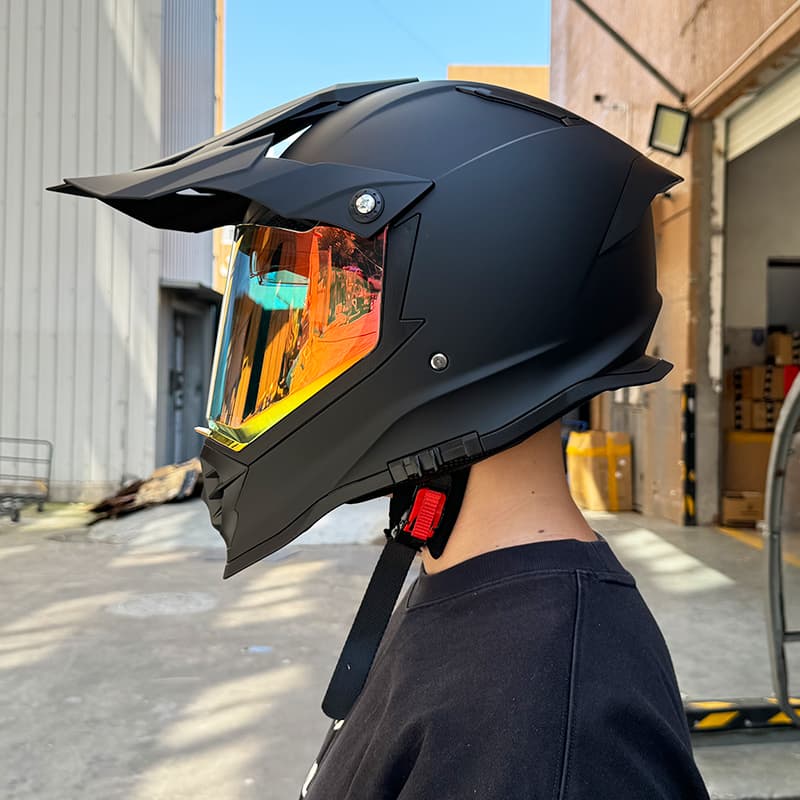 LVS off-road helmet motorcycle helmet men's and women's double mirror full-face helmet 3C certified rally helmet mountain downhill helmet Bluetooth