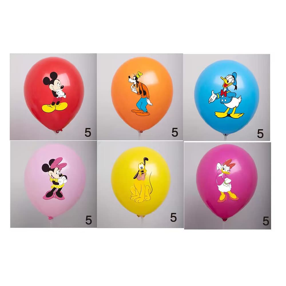 Latex balloons, Mickey and Minnie themed party birthday decorations, children's toys, 12-inch, 2.8g cartoon balloons.