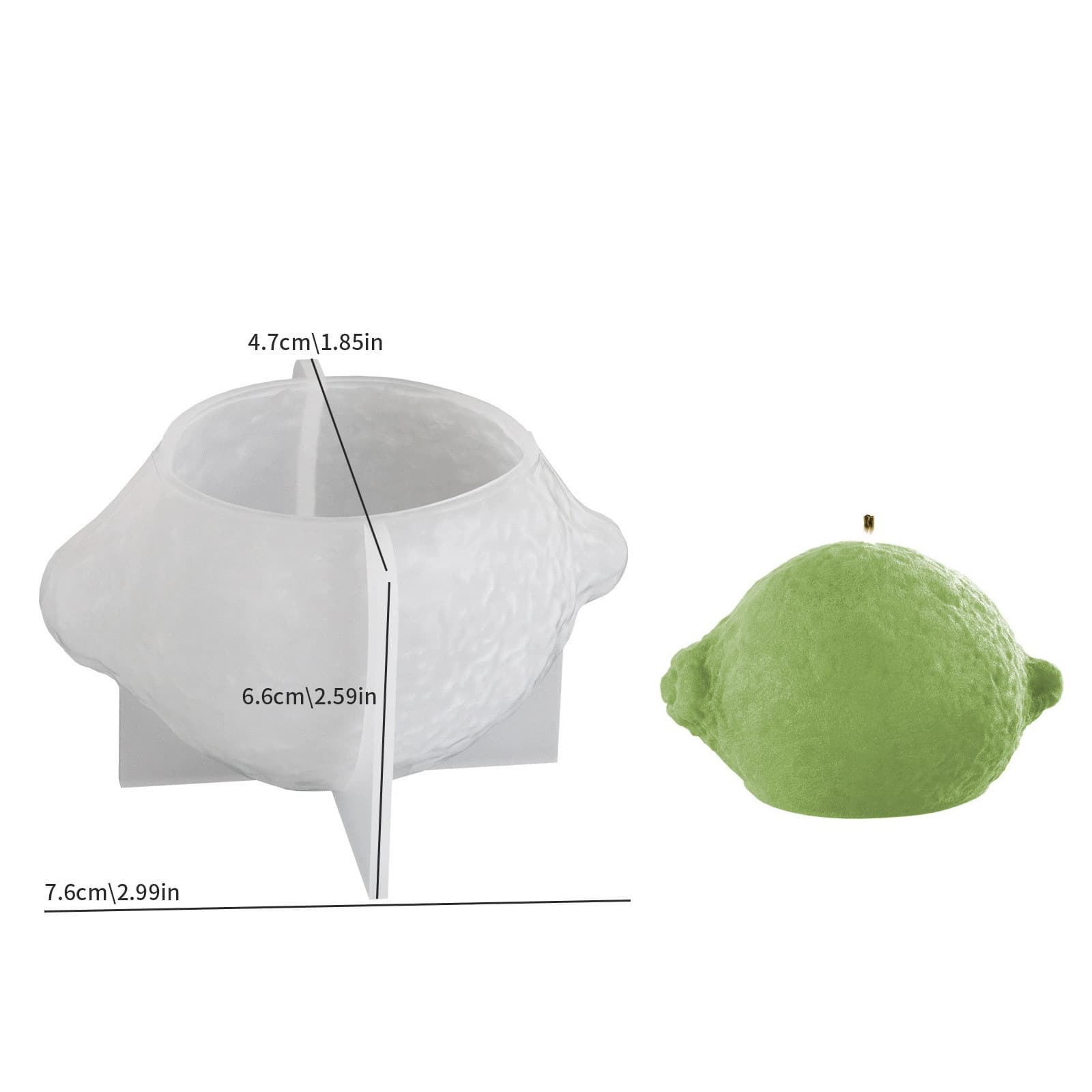 Fruit Lemon Lime Aromatherapy Candle Silicone Mold, Resin DIY Orange Pomelo Ugli Fruit Cake Mold Decoration