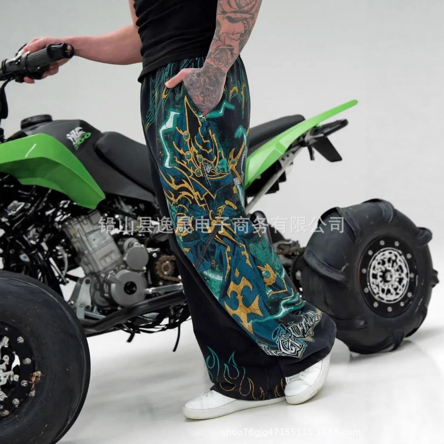 2025 Cross-Border New Men's American Street Y2K Comfortable Casual Loose Sweatpants Unisex Straight-Leg Pants