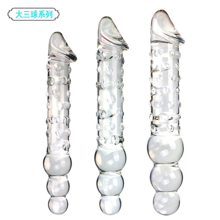 Transparent Glass Crystal Realistic Dildo Fake Penis Massage Tool Adult Sex Toys Drop Shipping Female Masturbator