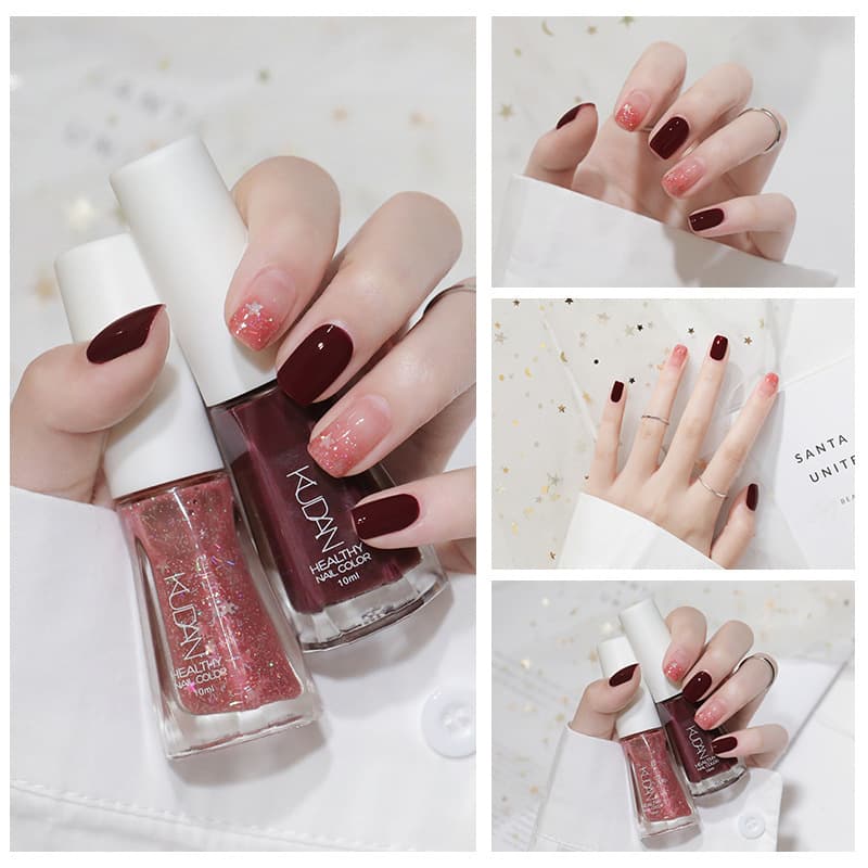 Kudan Nail Polish, Hot New Product, No Baking Required, Water-Based Peelable Healthy Nail Protection, Sequins, Brightening Fairy Tale Nail Polish