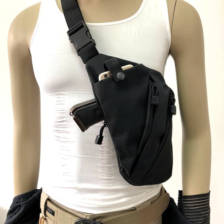 Close-fitting shoulder anti-theft bag men's crossbody chest bag multi-functional tactical storage bag outdoor leisure sports waist bag