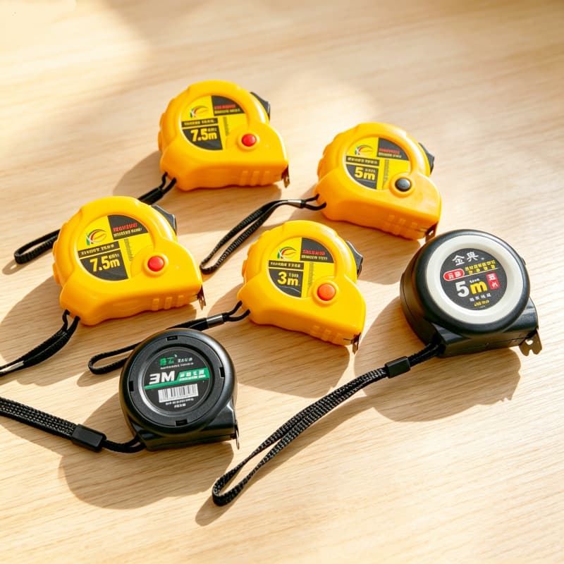 Wholesale five-meter steel tape measure, three-meter box ruler, 3-meter self-locking box ruler, small commodity measuring tool tape measure