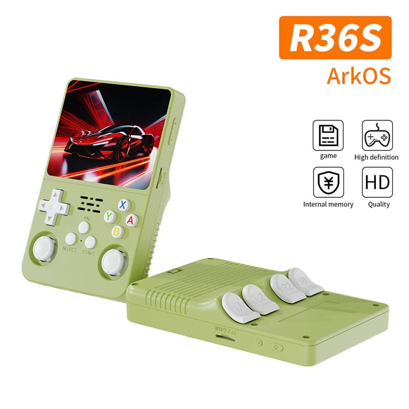 New R36S Open Source Handheld Game Console Portable Retro Arcade Gaming Nostalgia 3D Dual System Handheld Console for Cross-Border Sales