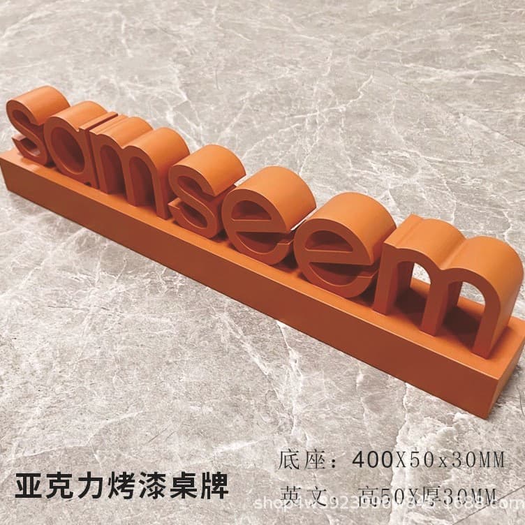 Acrylic Crystal Letters, PVC Letters, Company Logo Stands, Desktop and Counter 3D Spray-Painted and Baked Letters