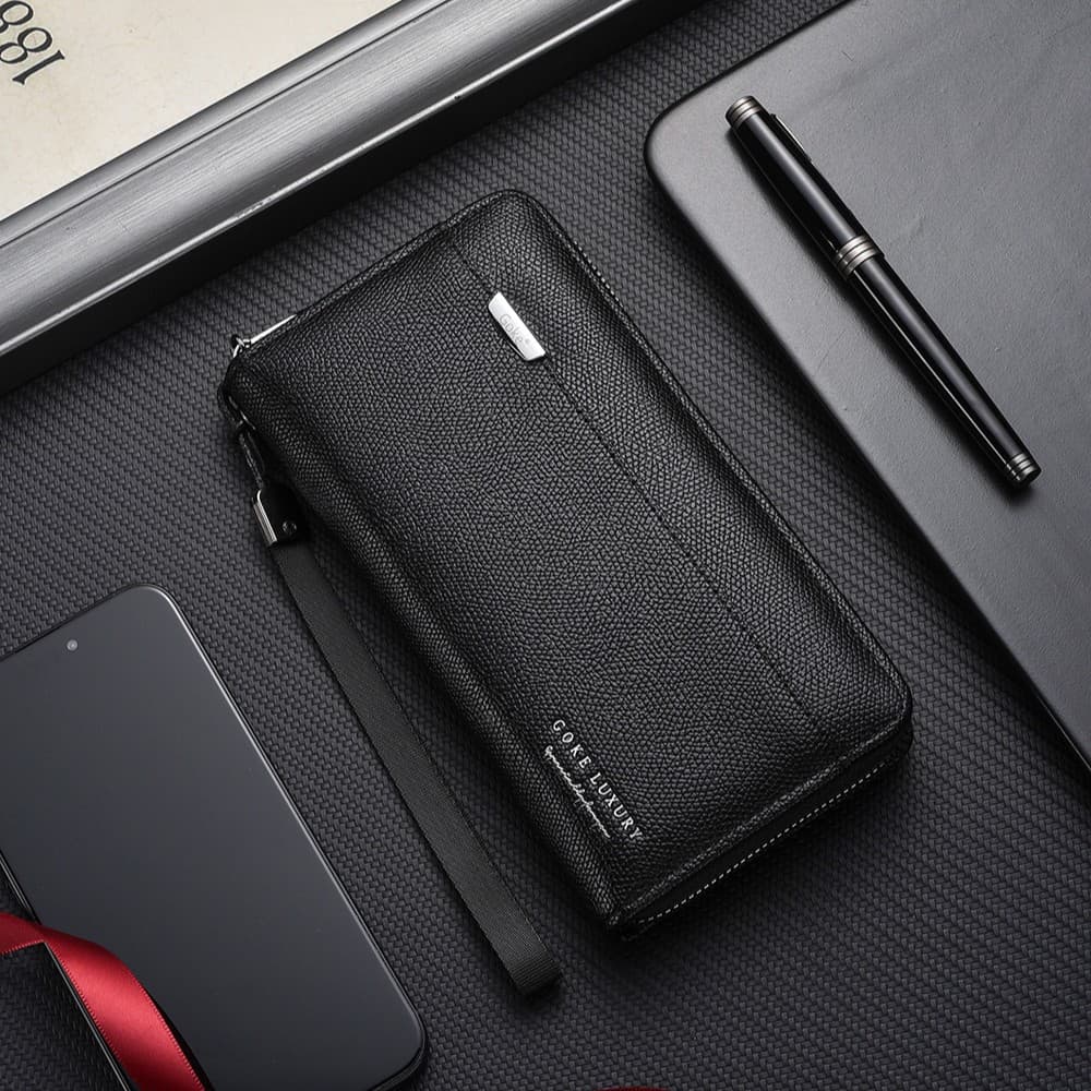 Men's Wallet New Long Zip Large Capacity Multi-Card Clutch Bag Business Fashion Young Men's Bag Wholesale