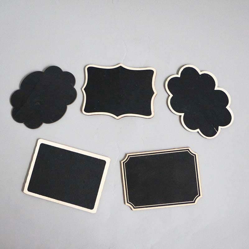 Single-Sided Wooden Small Chalkboard 10cm Set of 10, Restaurant Coffee Display Sign Message Board Writing Board