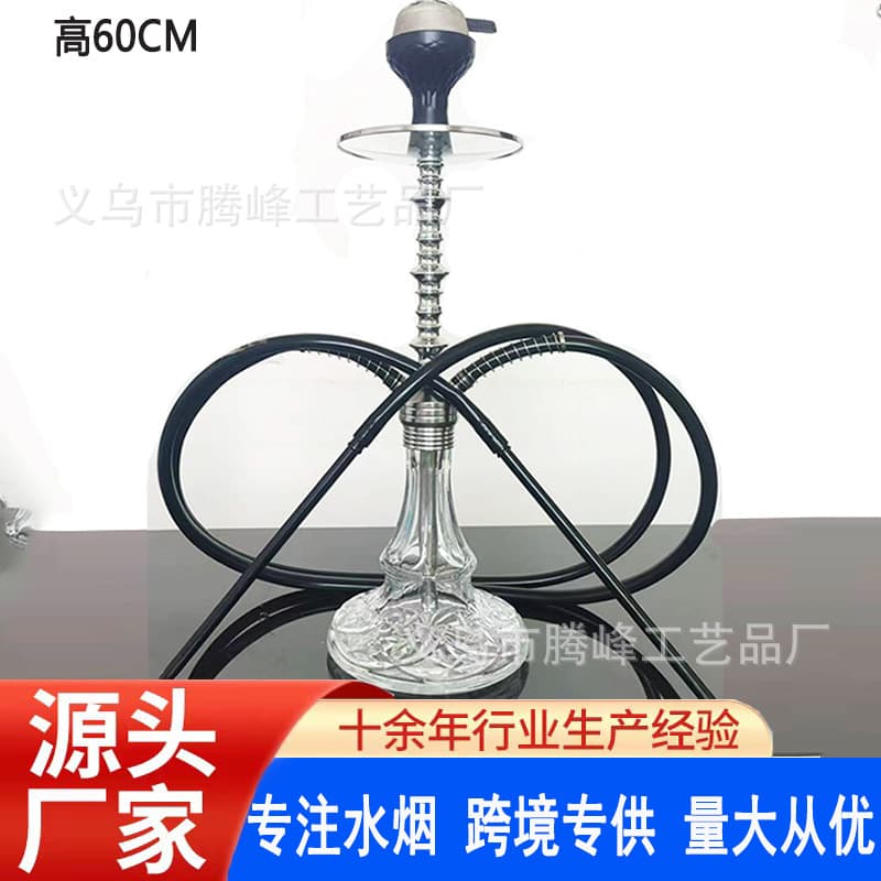 Luxury Arabic Hookah Set for Bar, Nightclub KTV, High-End Hookah for Home Restaurant Glass Pipe