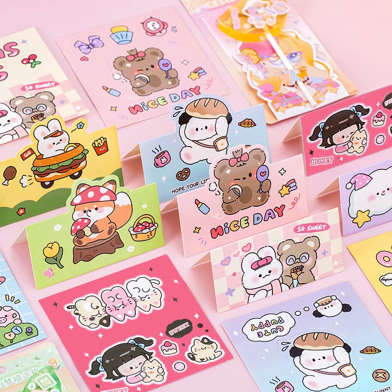 Special-shaped card head packaging label cartoon jewelry card paper card small card packaging material card ins back card