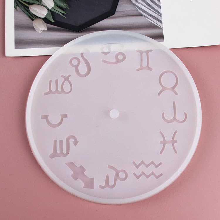 DIY Clock Crystal Glue Mold Crystal Clock Large Round Epoxy Resin Mold Spot Cake