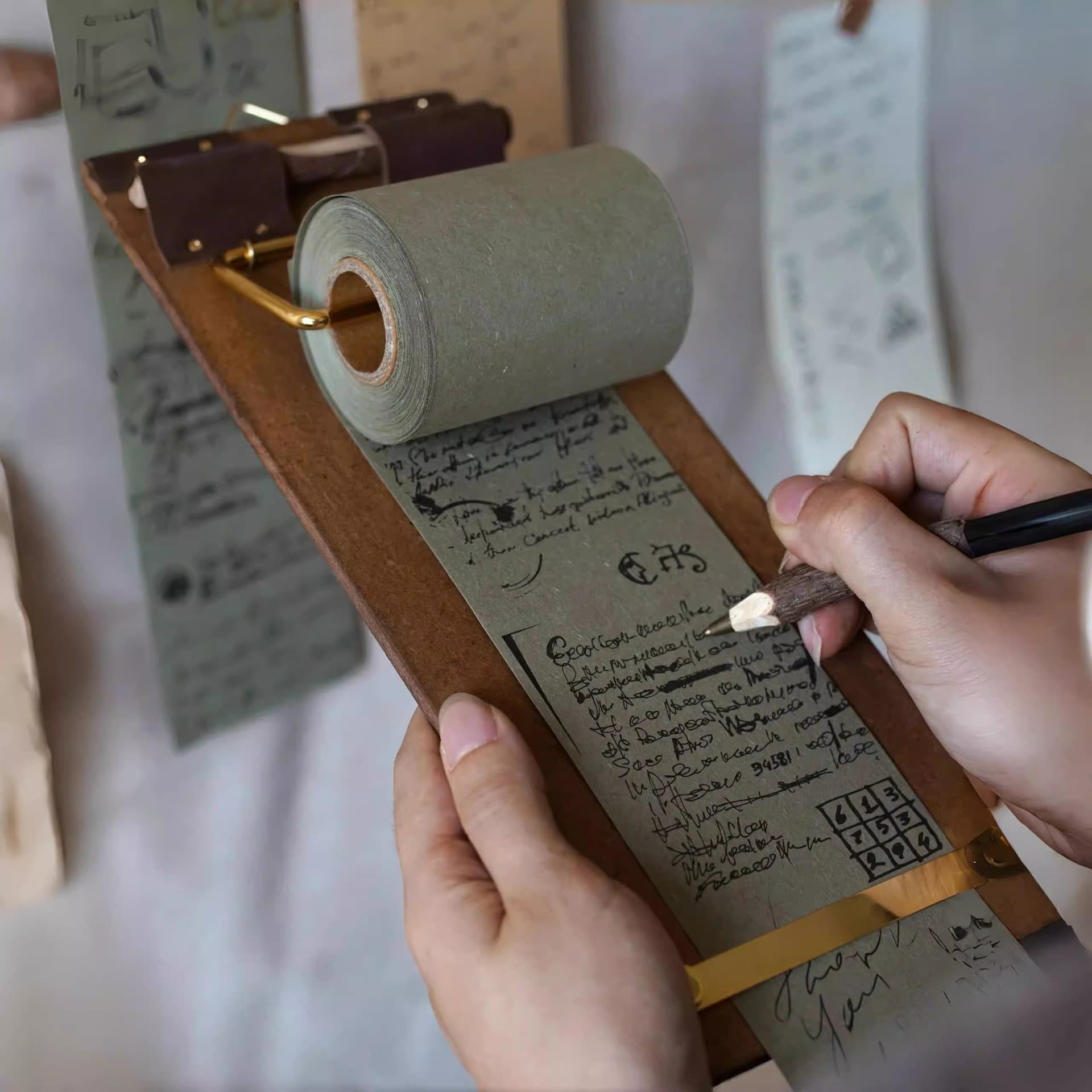 Retro-style notepad, receipt organizer, coffee and dessert menu binder, multi-functional and stylish wall decoration