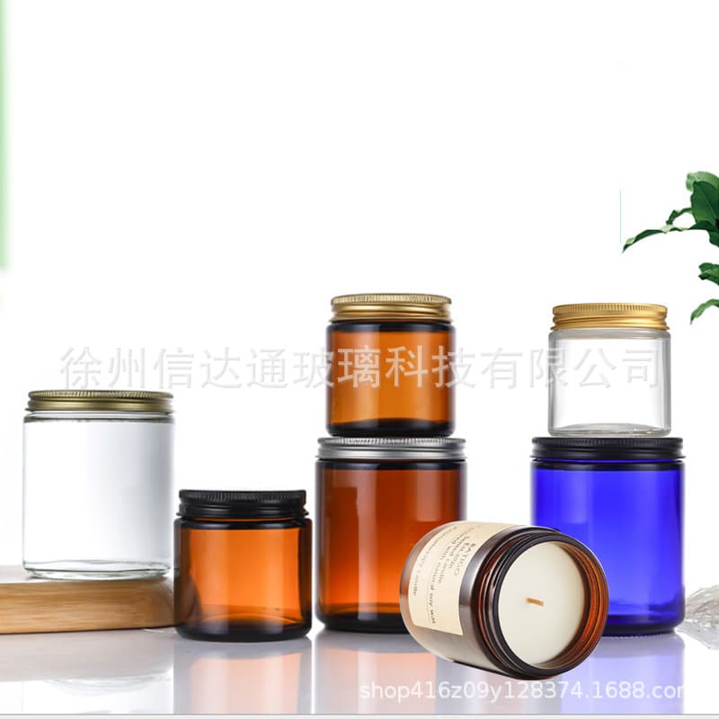 Brown Cream Jar Empty Glass Face Cream Jar Brown Eye Cream Jar Portable Cosmetic Sample Refill Bottle Wholesale