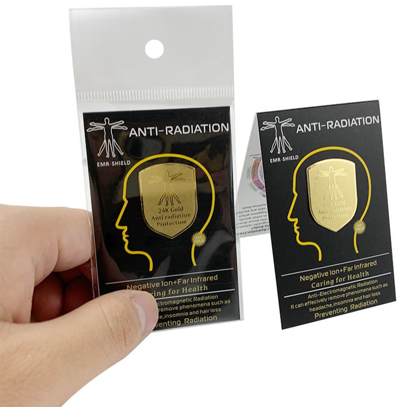 Factory Wholesale 5G EMF Protection Shield Anti-Radiation Energy Phone Sticker 24k Metal Energy Sticker