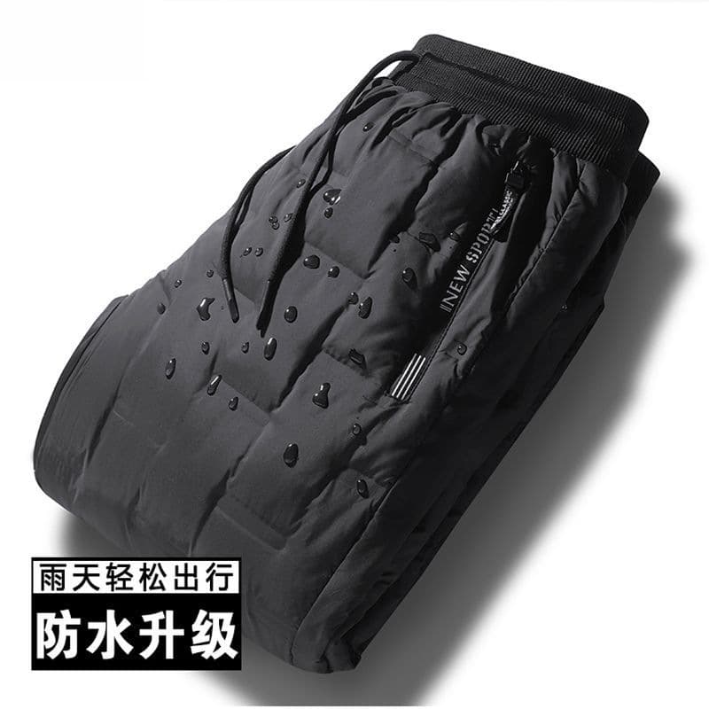 Men's Down Pants, Plus Size for Overweight, Elderly Father, White Duck Down, Thickened, Cold-Proof, Winter Warm Pants