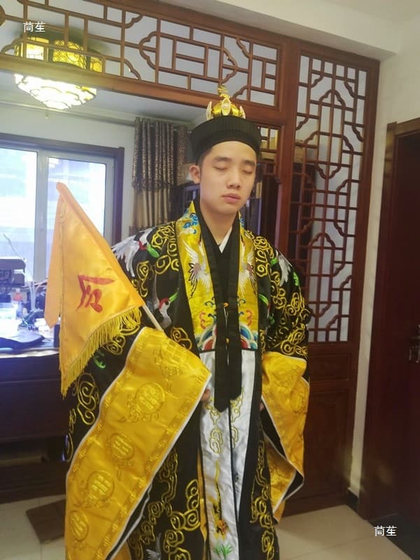 Apricot Yellow Flag Double-sided Embroidery (excluding flagpole/command flag, Tai Chi Bagua flag, Dao flag, Five Camps flag, Five Directions flag)