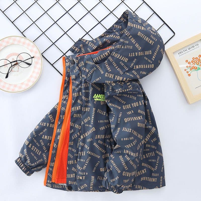 Boys' Jacket Autumn Wear Children's Windbreaker Three-in-One New Fleece-Lined Thick Detachable Mid-Child Big Child Spring-Autumn Trendy Versatile