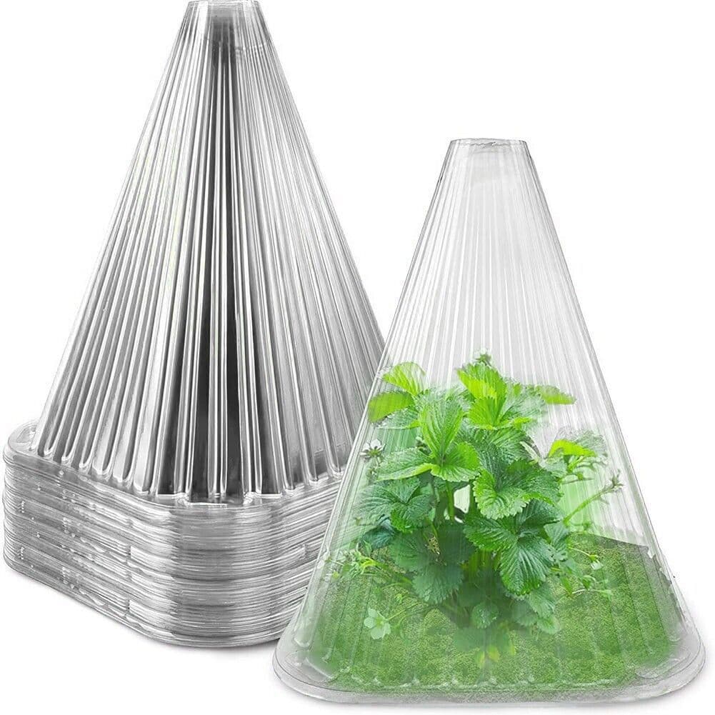 Conical Seedling Insulation Cover, Transparent Breathable Seedling Box, Waterproof, for Gardening, Horticulture, Cold Protection and Moisture Retention