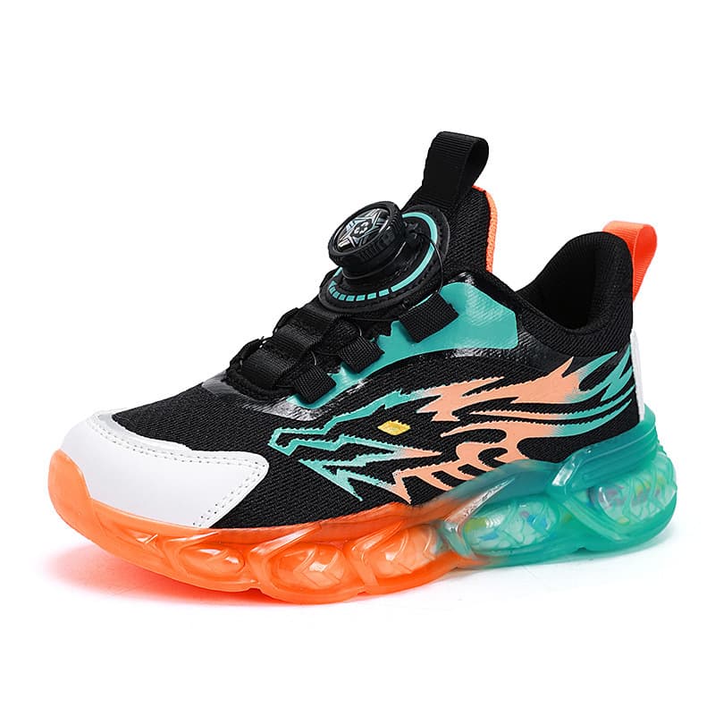 Primary School Running Shoes Children's Low-Top Sports Shoes Boys' Twist Lock 2027 Leather Spring Travel Middle Kids' Running Shoes