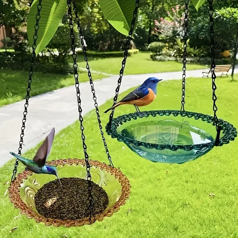 Cross-Border Popular Bird Feeder Outdoor Garden Hanging Bird Feeder Balcony Courtyard Hanging Bird Bath