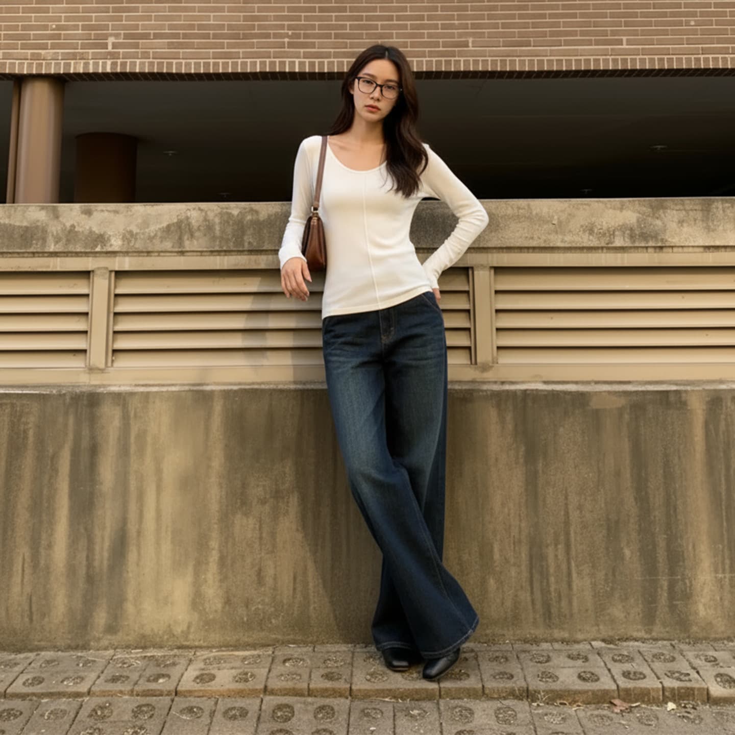 Teeshe Women's Wool V-Neck Base Layer Top 2026 Spring New Arrival Stretchy Relaxed Fit Basic Long Sleeve T-Shirt