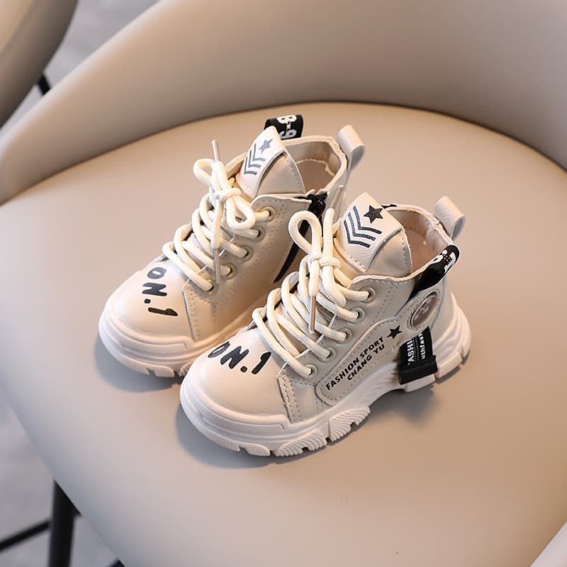 2025 Autumn/Winter New Korean Style Children's Martin Boots Fashion Short Boots Instagram Trendy Single Boots Children's Shoes 1-5 Years Boys' Shoes