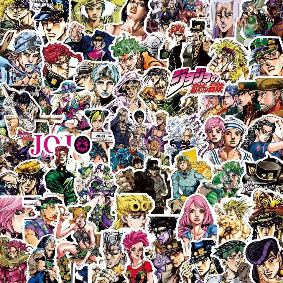 JoJo's Bizarre Adventure Stickers Stardust Crusaders Diamond Is Unbreakable Steel Ball Run Anime DIY Journal Stickers