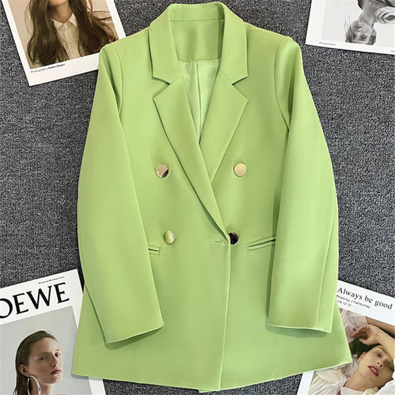 Candy green trendy blazer for women, 2026 spring/autumn new style, Korean fashion, trendy and elegant, suitable for petite women.